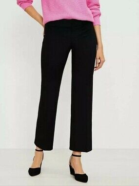 LOFT Black Wide-Leg Dress Trousers